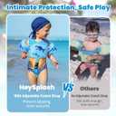HeySplash Swim Vest for Kids, Toddler Pool Floaties, Baby Arm Floaties with Adjustable Strap, Swim Jacket Water Wing Arm Band, Beach Boat Jumper Children Learn to Swim, A-Shark, for kids 13-33 lbs 