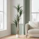 5.4FT Artificial Dracaena Tree in Pot, Evergreen Artificial Dracaena Marginata Plants Indoor, Decorative Potted Floor Plant for Living Room Porch Office Decor