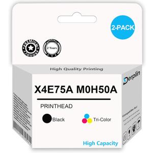 Smart Tank Plus 651 Printhead X4E75A M0H50A Print Head Use for Smart Tank 500 510 530 610 Series Smart Tank Plus 550 570 650 Series (1 Black 1 Tri-Color)