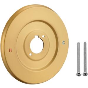 Replacement Escutcheon Plate for Moen Gibson Posi-Temp, for One-Handle Tub and Shower Faucets, Single Metal Round Shower Escutcheon Kit, Brushed Gold