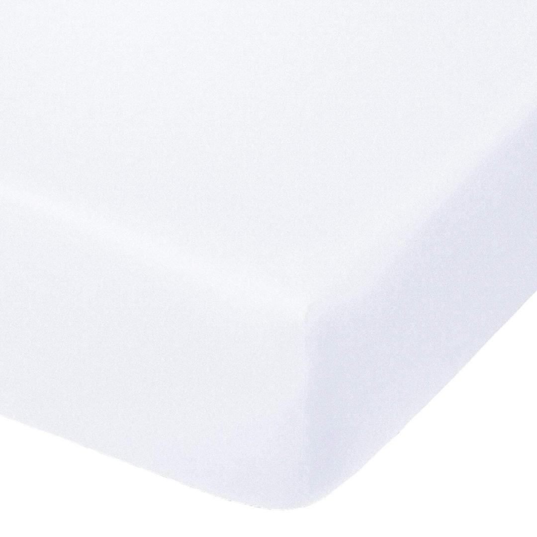 NTBAY 100% Brushed Microfiber Fitted Crib Sheet, Super Soft and Cozy 28x52 Crib Sheet for Standard Crib and Toddler Mattresses, Boys, Girls, Unisex, White, 28x52 Inches
