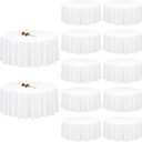 12 Pack Round Tablecloth 120 inch White Table cloths for Round Tables,Stain and Wrinkle Resistant Washable Polyester Tablecloths White Table Cloth 120 Inch Table Cloth for Wedding Party Birthday