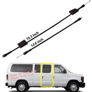 Side Door latch release cable compatible for Ford E150 E250 E350 E450 E550 van Super duty 1992-2014 Right side hinged cargo door replacement cable 6C2Z15264A00AB (2 pack)