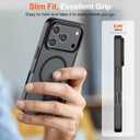 SUPFINE Magnetic for iPhone 17 Pro Max Case (Compatible with MagSafe)(Military Grade Drop Protection) Translucent Matte Shockproof with Anti-Fingerprint Phone Cover, Black