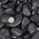 Midwest Hearth Natural Decorative Polished Black Pebbles 1" to 3" Size (10-lb Bag)