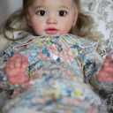 Angelbaby Real Life Reborn Baby Doll Todder Girl 26 Inch Big Cute Realistic Newborn Baby Weighted Soft Silicone Alive Doll Bebe Reborn Handmade Child Toys (Multicolored)