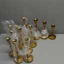 Brass Candlestick Holders Vintage: Set of 15 Gold Taper Candle Holder Metal Candle Sticks Holder Antique Decoration for Dinning Table Mantel Wedding Centerpieces Christmas Party