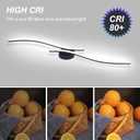 28W Linear Ceiling Light Black Modern LED Ceiling Light Fixture 6000K Aluminum 39.37Inch Long Ceiling Lamp for Hallway, Kitchen, Bedroom, Dining Room