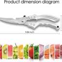 XQASIEO Heavy-Duty Stainless Steel Kitchen Scissors, All-Purpose Poultry Meat and Chicken Bone Cutting Shears
