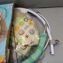 Bright Starts Disney Baby Winnie The Pooh Baby Bouncer Soothing Vibrations Deluxe Infant Seat - Faux Suede, Music, Removable -Toy Bar, 0-6 Months 6-20 lbs (Dots & Hunny Pots)
