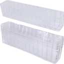 10 Pcs Plastic Planter Liners Clear Rectangular Plastic Liners for Flower Box Planter Window Box Planter 16.2" L x 3" W x 3.5" H for Indoor Outdoor Flower Arrangement Succulent Garden Windowsill Decor