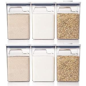 OXO Good Grips 12-Piece POP Container Bulk Set - 6 Count 4.4 Qt Containers, 6 Scoops
