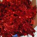 Valentine's Day Heart Tinsel Garland - Red, Pink, and White Metallic Hanging Decorations for Home, Indoor, Outdoor, Wedding, Red