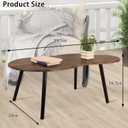 Small Coffee Table Cloud Shape Coffee Table Industrial Coffee Tables Wood Irregular Center Floor Tables Mid Century Style Decorative Furniture for Living Room Small Spaces Office