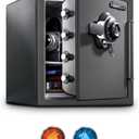 SentrySafe SFW123DSB Fireproof Safe and Waterproof Safe with Dial Combination 1.23 Cubic Feet Gray