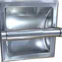 Recessed Toilet Paper Holder,Stainless Steel Square Wall Mounted Toilet Tissue Roll Holder,Toilet Paper Holder Insert for Bathroom Accessories,Brushed Silver