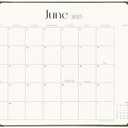 Simplified Desk Calendar 2025-2026 with Desktop Mat, Cabbrix Large Desk Pad Calendar 21"x 16-1/2" Covering July 2025 to June 2026, Desk Blotter Calendar for Home School and Office (Green)