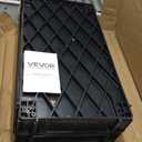 VEVOR Utility Service Cart, 2 Shelf 550LBS Heavy Duty Plastic Rolling Utility Cart, Medium Lipped Shelf, 360 Swivel Wheels, Ergonomic Storage Handle for Warehouse Garage, Black