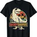 Daddysaurus Shirt T-Rex Dad Dinosaur T-Shirt, M