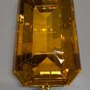 Syhood 9.5 Inch Jumbo Jewel Ornament Large Jewel Ornaments for Christmas Tree Acrylic Glitter Christmas Gem Hanging Decorations for Xmas Wedding Holiday Party Decor(Brown, Rectangle)