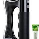 Electric Muscle Scraper Tool with Vibration,Massage& Heat, Portable Gua Sha Massager for Full Body Muscle Recovery, Relaxation, and Pain Relief (Black-Gel)