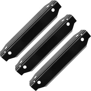 Utheer Grill Parts Heat Plates Replacement for Dyna-Glo DGC310CNP-D 3-Burner Propane Gas Grill, Porcelain Steel Heat Shield Tent Flavor Bars Flame Tamer Parts, 3 Pack (Black)