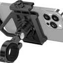 MACFOX Bike Phone Holder, Motorcycle Phone Mount - Moped and EBike Phone Clamp, Scooter Phone Clip for iPhone 15 Pro Max/Plus, 14 Pro Max, S9, S10 and More 4.7" to 6.8" Smartphones