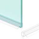 Shower Door Bottom Seal Strip, 2PCS Seal Strip, Ultra Clear PVC, 36" Length, Fits 6mm Thick Glass, Prevents Leaks, Easy Installation, No Adhesive Required (Ultra Clear, 36in for 1/4"(6mm) Door)