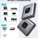HDMI Switch 4k@60hz Splitter, GANA Aluminum Bidirectional HDMI Switcher 2 in 1 Out, Manual HDMI Hub Supports HD Compatible with Xbox PS5/4/3 Blu-Ray Player Fire Stick Roku
