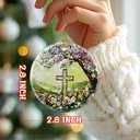 2 x Cross Ornament, Christmas Ornament  Christmas Tree Decor, Holiday Decoration, Stocking Stuffer, Christian Gifts, Religious Gifts, Festive Gift Idea, Gifts for Christians, Friends, and Family