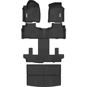Cargo Mats for 2022-2025 Chevy Tahoe/GMC Yukon Trunk Mat with Backrest Mat All Weather Rear Seat Back Cargo Liners for 2022 2023 2024 2025 Chevrolet Tahoe/GMC Yukon Accessories