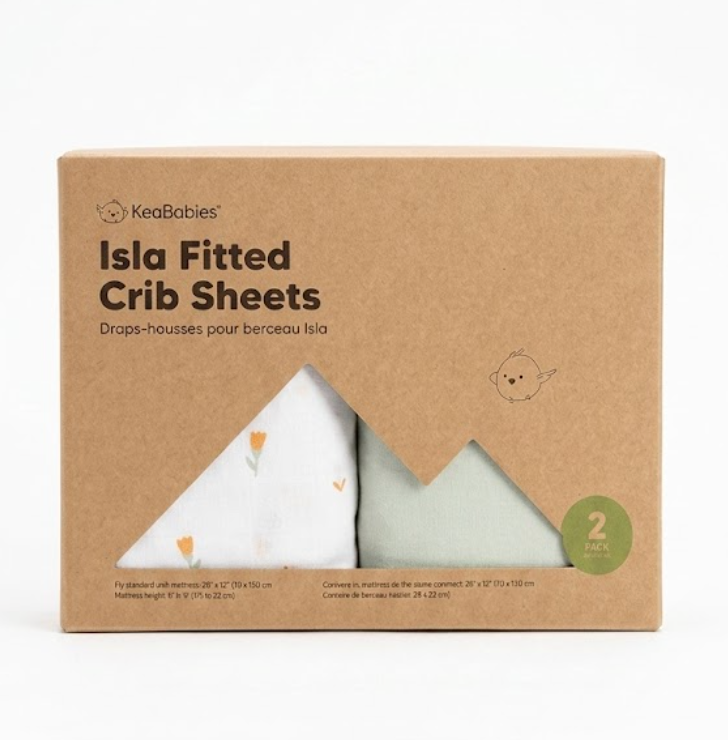 KeaBabies 2Pack Baby Crib Sheets for Boys, Girls  52x28 Viscose Derived from Bamboo Toddler Bed Sheets Neutral, Fitted Crib Mattress Cover for Standard Baby Bedding, Soft & Cozy (Wildflowers)