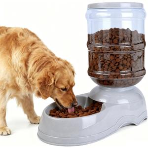 Automatic Dog Feeders,3 Gallon Capacity Gravity Food Dispenser for Large Dogs,Automatic Dog Feeder Large Breed, Pet Feeder Station Food Dispenser