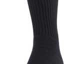GOLDTOE Men's 656S Cotton Crew Athletic Socks (Multipack) (Black)