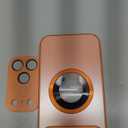 Magnetic Series Design for iPhone 17 Pro Max Case,[Compatible with MagSafe][Military Drop&Full Camera Lens Protector] Large Window Logo View Dust-Proof Matte Shockproof Cover,Orange