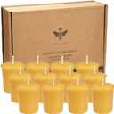 Natural Beeswax Votive Candles Set-12 Pack Votives for Home Room Decor Party Wedding Spa