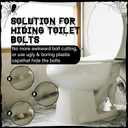 2 Pack Toilet Bolt Caps Decorative Toilet Bolt Screw Covers Ceramic Cute Bathroom Decor Fun Themed Gadgets Bathroom Replacement Parts (White)