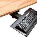 Monoprice Adjustable Ergonomic Keyboard Tray  With a 26.4 x 10in Full Size Platform, Extends Min 18.2in / Max 30.8in, Black - Workstream Collection