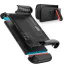 i-Blason for Nintendo Switch 2 Case 2025, Durable Slim Matte Clear Anti-Fingerprint Protective Hard Case with Dockable Comfortable TPU Grip Compatible with Controller & Docking Station - Black