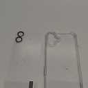 BERFY Compatible with iPhone 16 Plus Case Glitter, with 9H Tempered Screen Protector + Camera Lens Protector, [Non-Yellowing] Clear Sparkle Shockproof Hard Phone Case for Women 6.7", Shiny Clear