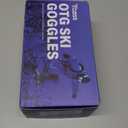 Ski Goggles Men Women,OTG Snowboard Goggles Over Glasses,Anti Fog Winter Sports Goggles for Snowboard Snowmobile (Silver-cylin-vlt 16.2%)