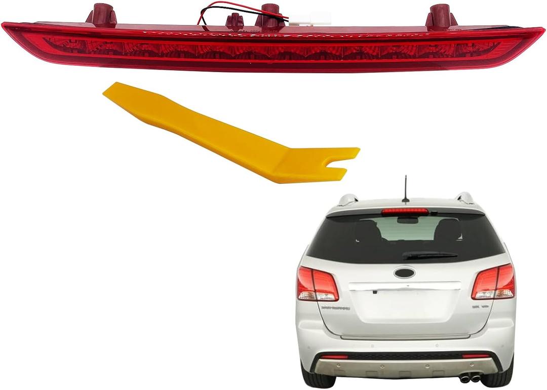 92750-2P000 3rd Third Brake Light Fit for Kia Sorento 2009 2010 2011 2012 2013 2014 2015 Replace 927502P000 Replacement High Mount Stop Lamp Full LED Rear Center Waterproof Stop Light