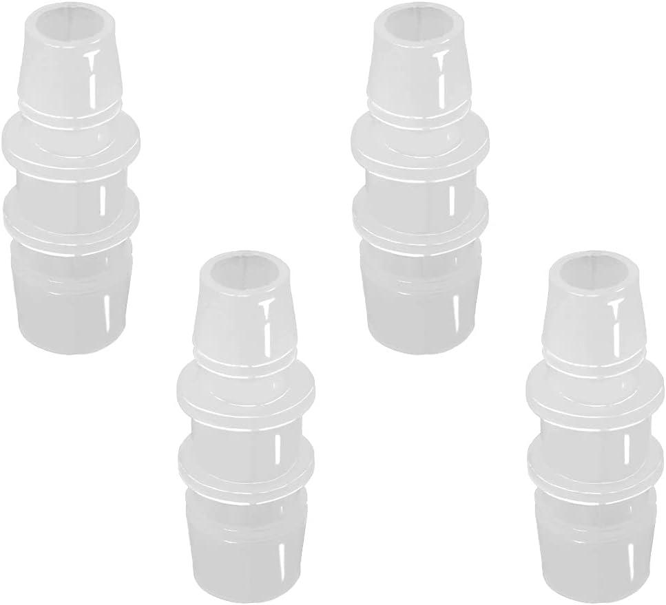 1/2" to 1/4" Hose Barb Reducer Pipe Fittings Adapter Plastic Joint connector Splicer Mender for Aquarium Household Transport Fuel Gas Liquid Air (Pack of 4)