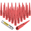 VEVOR M14x1.5 Spike Lug Nuts, 32 PCS Chrome Spiked Lug Nuts 14mmx1.5, 4.4" Tall Closed End Acorn Wheel Lug Nut