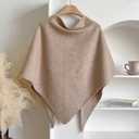 Winter Shawl Wraps Women Knitted Shawls and Wraps Cardigan Cape Wool Pashmina Shoulder Top Sweater Shawl Scarf 2025 (Khaki)