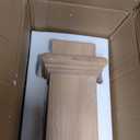 Wonderjune 1 Pcs 48 Inch Red Oak Stair Newel Post with 3 1/2" Post and 4 1/2" Pedestal, Wood Box Newel with Pedestal for Staircase, Plain Style Wood Balusters Interior for Stair Remodeling