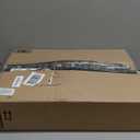 LUE BONA Adjustable Vanity Stool, 360 Swivel Chair for Makeup Room, White Faux Leather Stool for Bathroom & Living Room