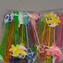 AFZMON 24Pcs Shark Party Favors Bubble Wands for Kids, Under The Sea Mini Bubbles Wand Toys, Ocean Birthday Party Supplies Goodie Gift Bag Stuffers Pinata Classroom Prizes