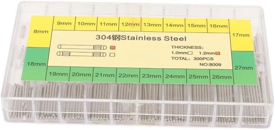 300Pcs 1.2mm Thickness Stainless Steel Friction Bar Watch Band Pin Professional Bracelet Replacement Tools
