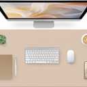 Bloss Leather Desk Pad, Mouse Pad, Non-Slip Desk Protector Mat, Leather Desk Blotter, Computer Desk Pad, Waterproof Desk Mat for Home Office and Decor - Beige (35.417Inches)